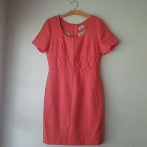 Vintage coral peach orange salmon dress